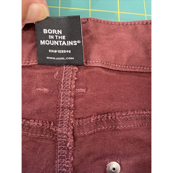 Kuhl Pants Womens Size 8 (31x29) Brooke Skinny Denim Pants Hiking Camp Burgundy - Picture 10 of 14